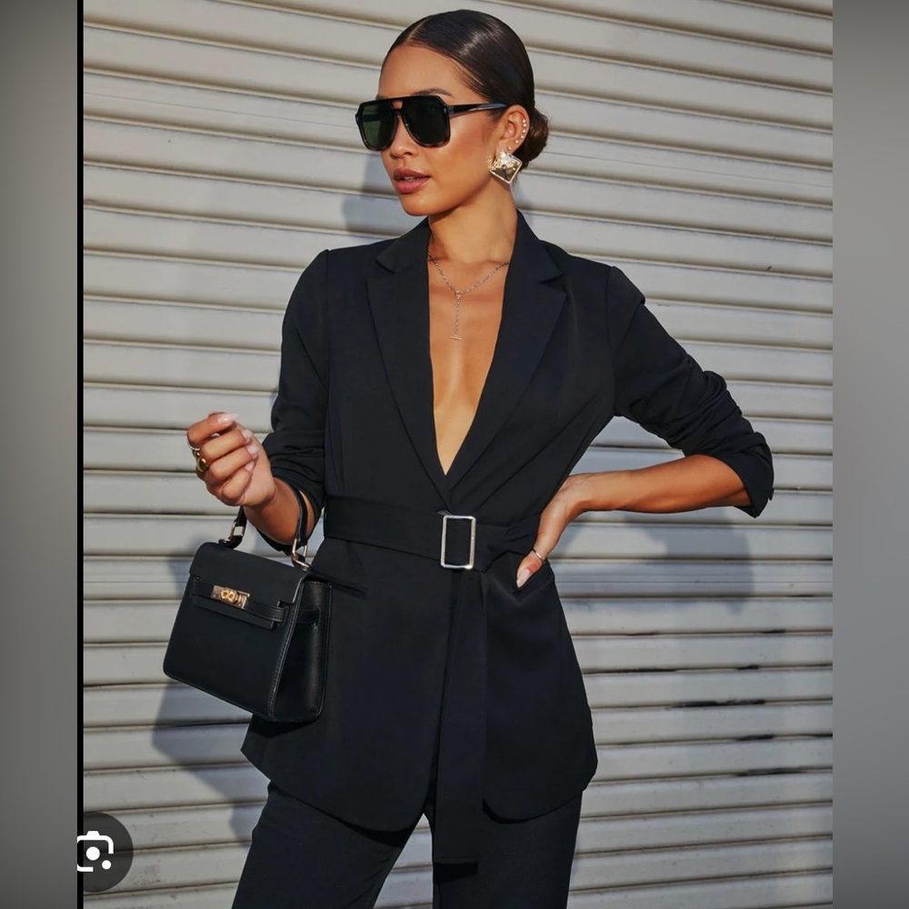 VICI Black Blazer with Belt - New With Tags!